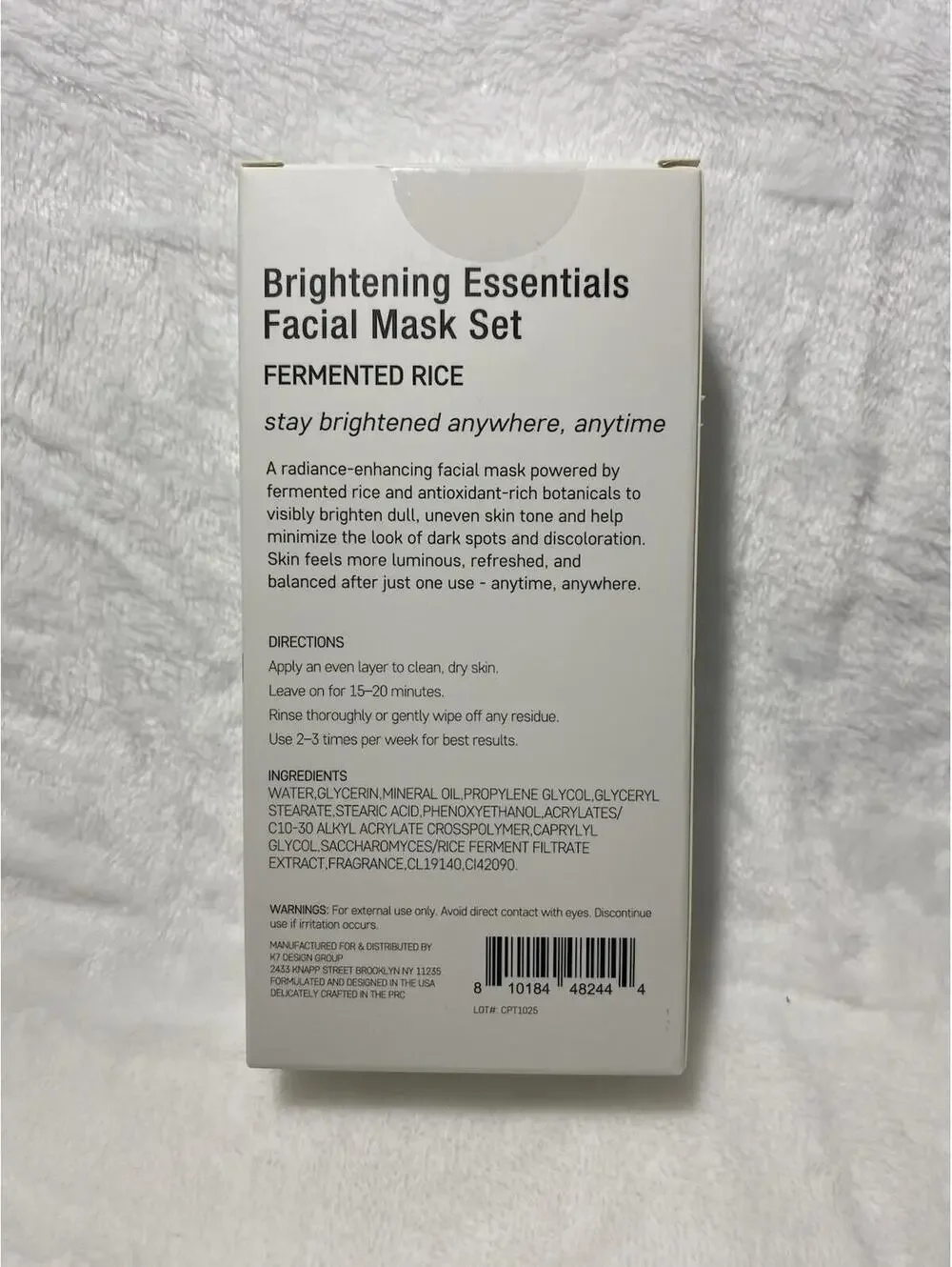 ReviveRx Brightening Essentials Face Mask Set with Fermented Rice, 10 Pack